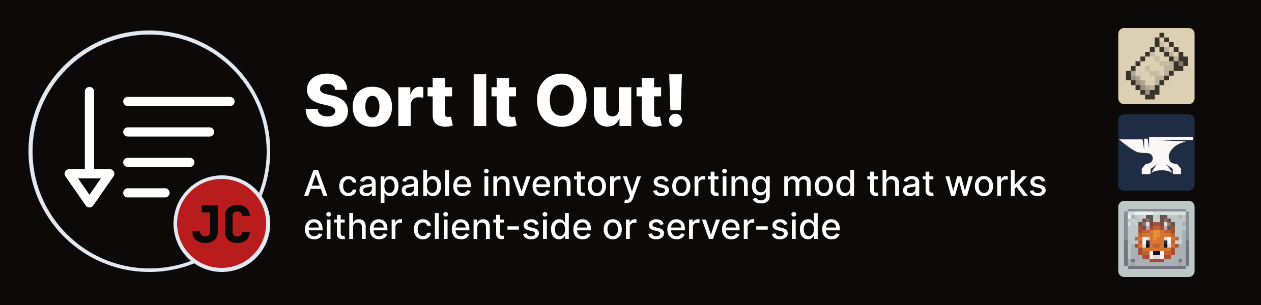 Sort It Out!: A capable inventory sorting mod that works either client-side or server-side